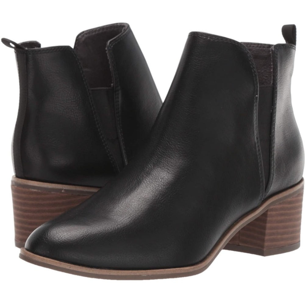 Dr Scholls | Black Heeled Ankle Booties